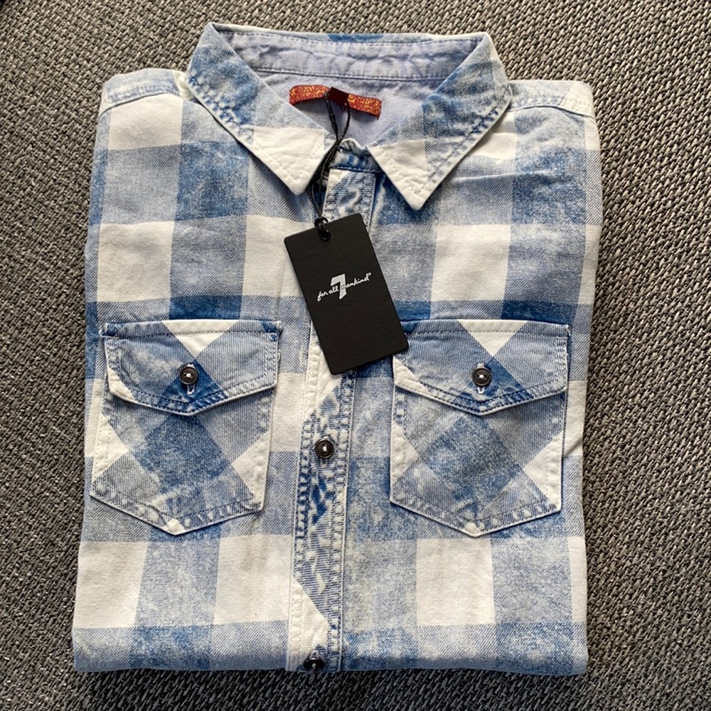 Seven 7 for All Mankind Boys Short Sleeve Shirt L